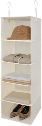 GRANNY SAYS 5-Shelf Hanging Closet Organizer, Hanging Shelves for Closet Storage, Collapsible Han... | Amazon (US)