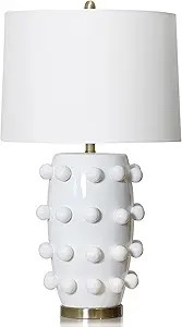 Collective Design Marni - Ceramic Table Lamp - White Finish, Brass Base - White Hardback Shade | Amazon (US)