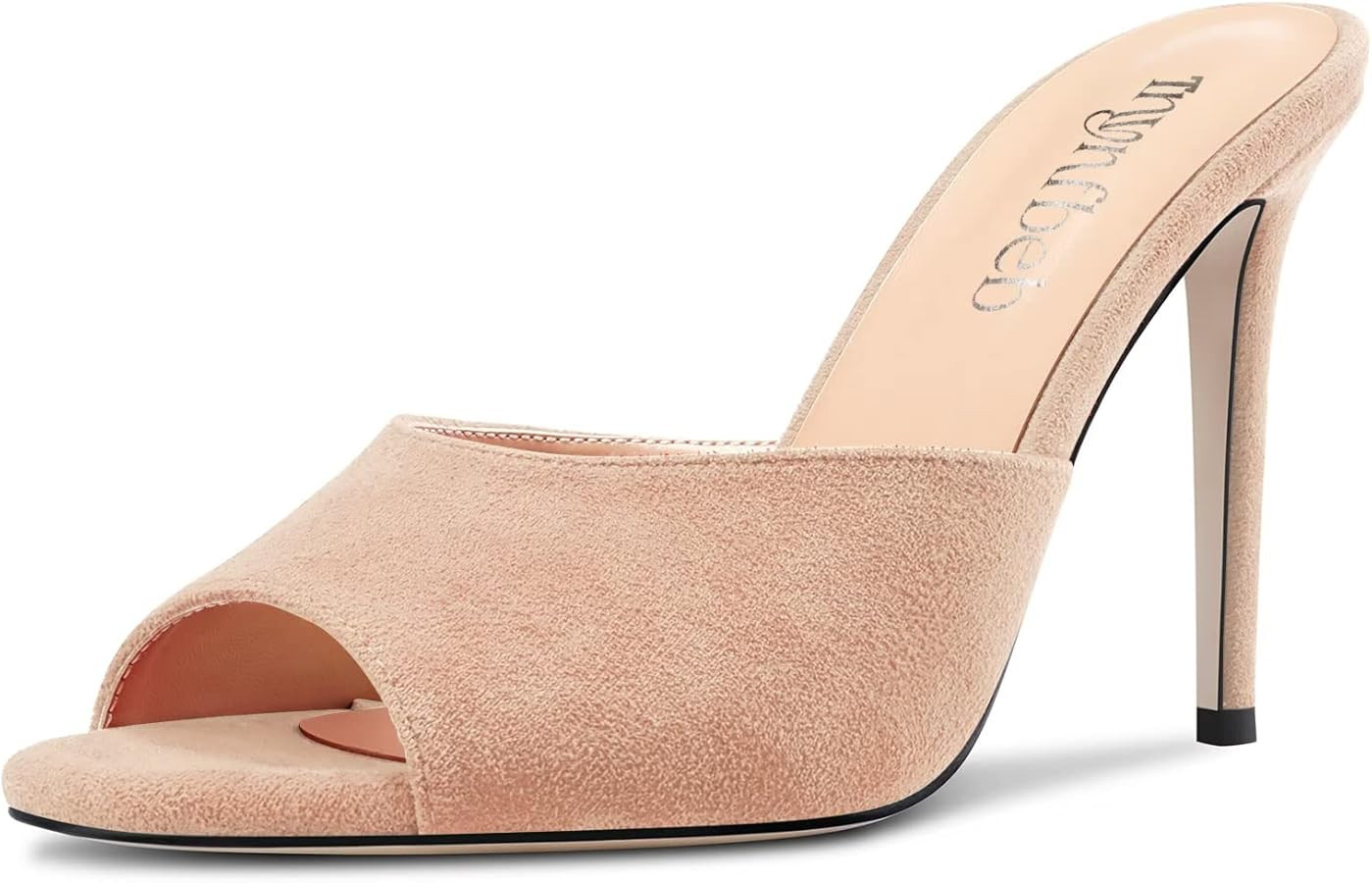 TNYNFBEB Women Stiletto High Heel Peep Open Toe Sandals Slingback Slip-on Wedding Office Cute Bas... | Amazon (US)