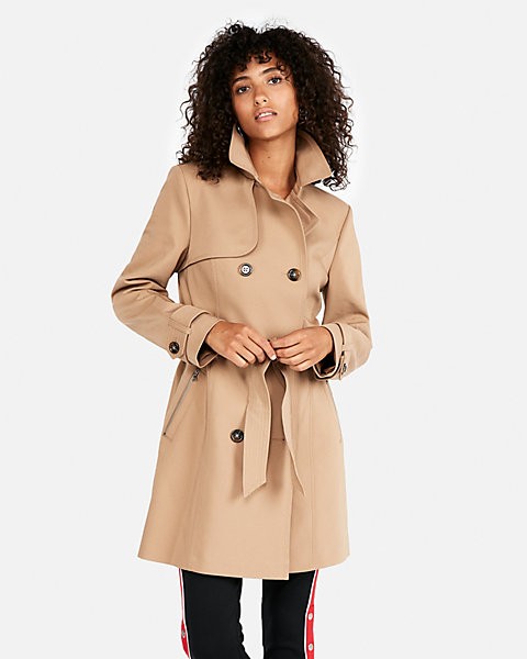 classic double breasted trench coat | Express