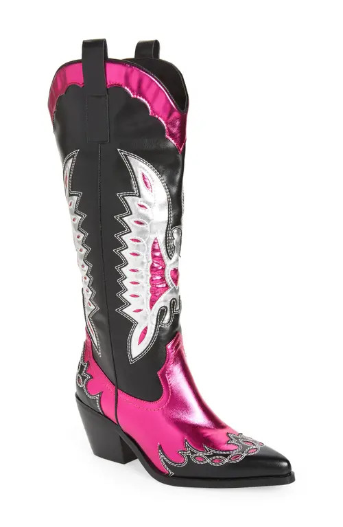 AZALEA WANG Zaina Western Boot in Pink at Nordstrom, Size 7 | Nordstrom