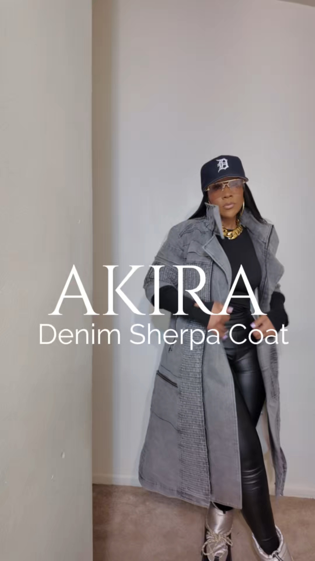 This @shopakira coat is a vibe all by itself 🖤 the pants are from there as well.
Shirt: @amazonfashion
Boots: @zara they’re sold out 😔 
Hair: this hair is a pure raw hair I got from @amazon most lengths are sold out. Idk if the company is restocking this line. I have 4 26 inch and a closure.

#LTKStyleTip #LTKGiftGuide #LTKSeasonal