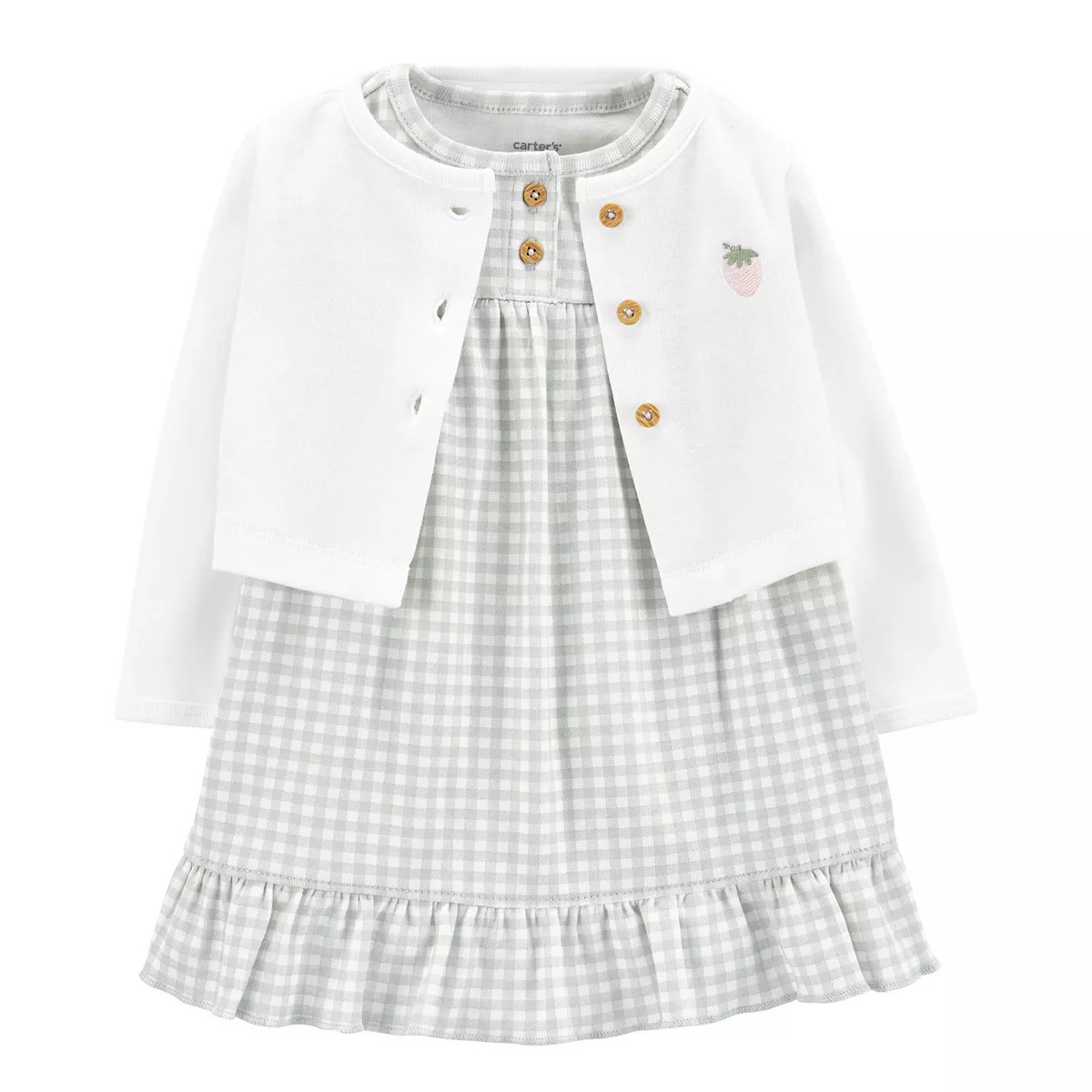 Baby Girl Carter's 2-Piece Bodysuit Dress & Cardigan Set | Kohl's