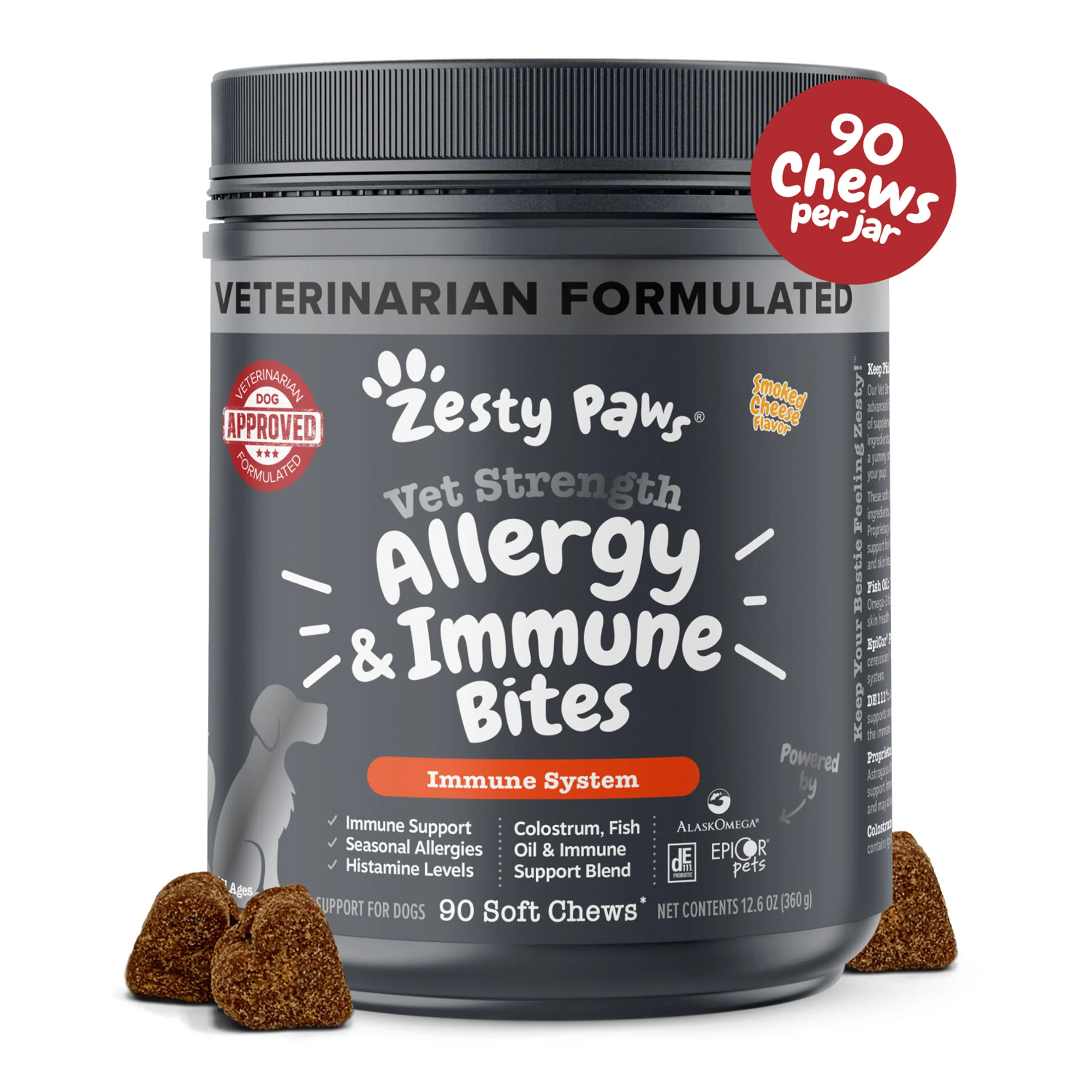 Vet Strength Allergy & Immune Bites™ for Dogs | Zesty Paws
