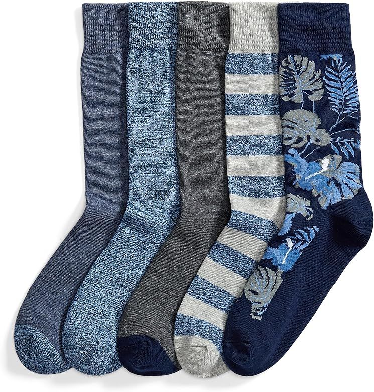 Goodthreads Men's 5-Pack Patterned Socks | Amazon (US)