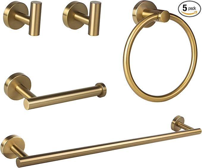 Grand Fixtures Brushed Gold Bathroom Hardware | Amazon (US)