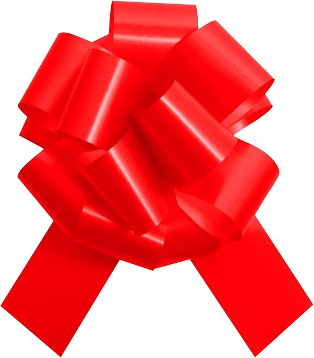 6 PCS 6 Inch Red Pull Bows - Perfect for Gift Wrapping, Wedding Decor, Car Bows, Birthday Parties... | Amazon (US)