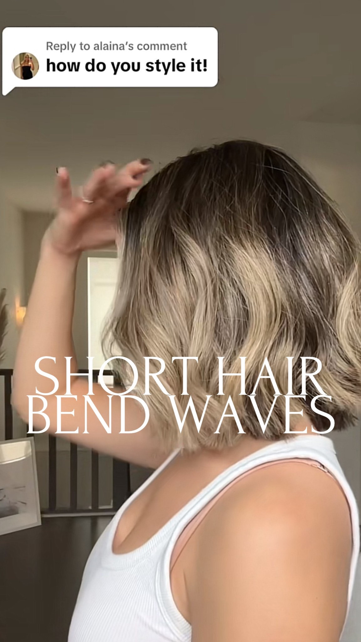 my personal go to products for my stylist tip on how to create "bend" waves w/short hair - FULL TUTORIAL ON TIKTOK