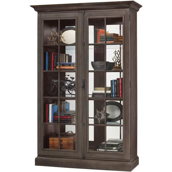 Howard Miller 670022 Howard Miller Clawson Iii Curio Cabinet 670022 Aged Auburn | Target