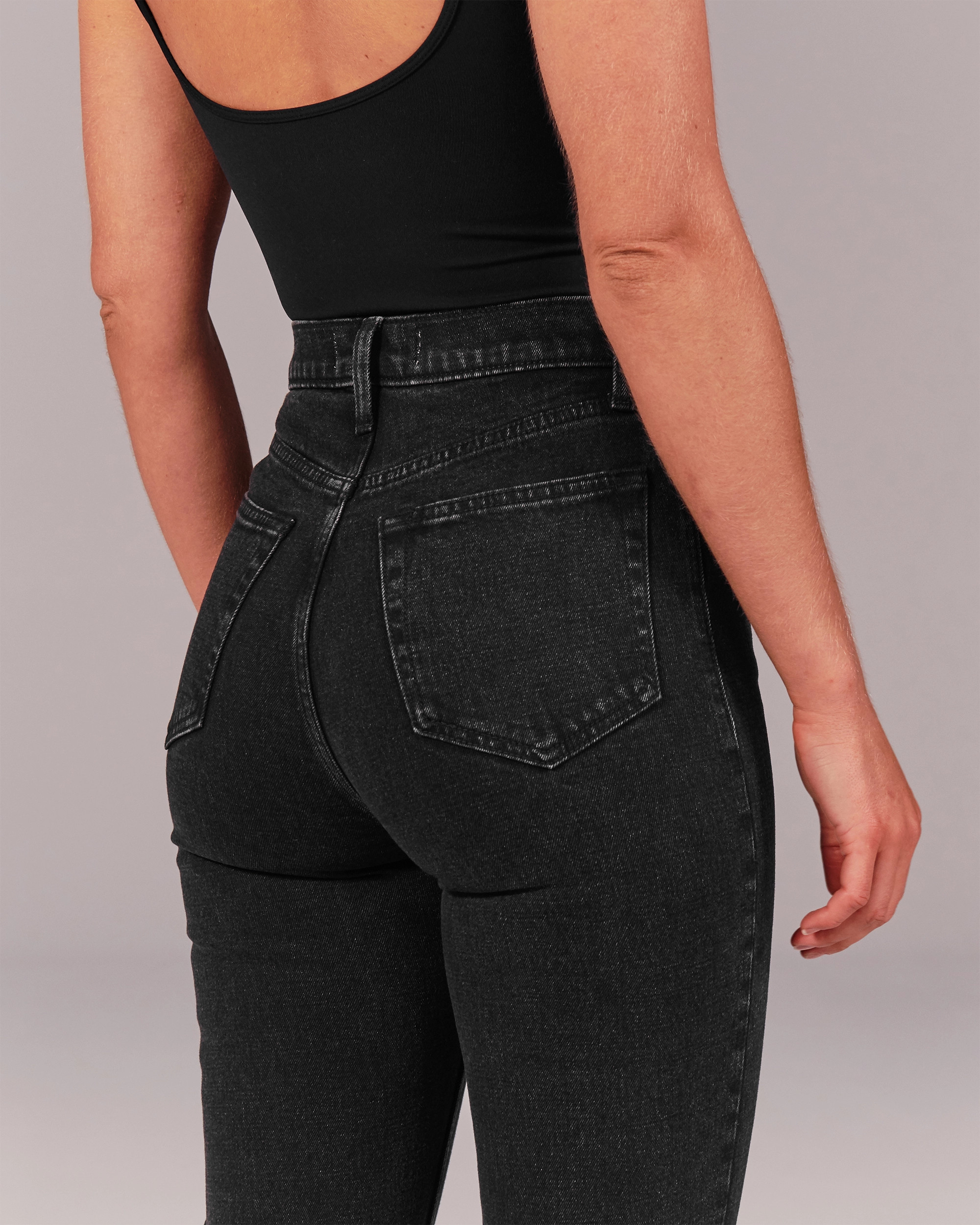 Ultra High Rise Ankle Straight Jeans | Abercrombie & Fitch (US)