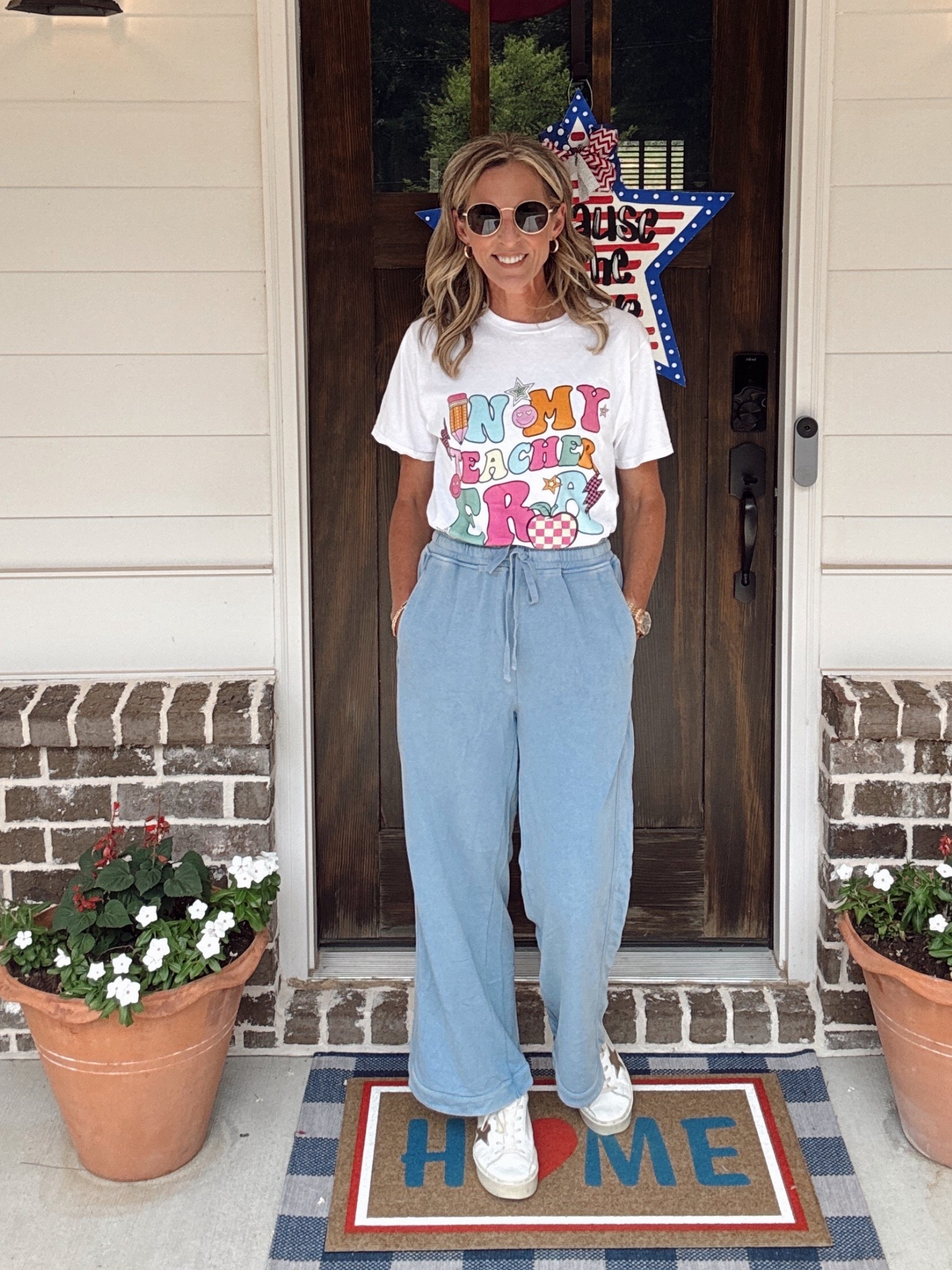 Prime Day Deal- Teacher Pants!!! Only $30 

The perfect pants for teaching these wide leg elastic waist casual. Palazzo trousers with pockets will look great with all of your favorite sneakers and teacher tees! I linked up all of your favorites! Size small 
 
@amazon , #founditonamazon, #amazonpartner, @amazonfashion

Teacher, teacher, outfits, back to school

#LTKOver40 #LTKSaleAlert #LTKStyleTip