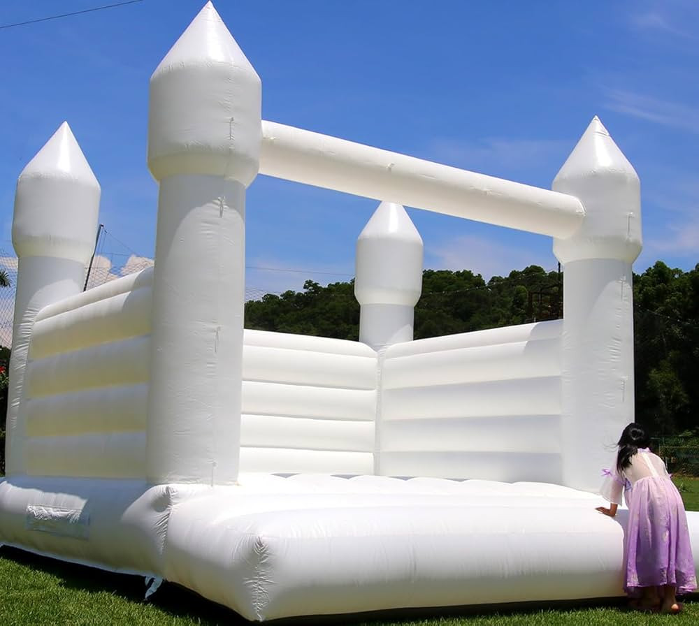 White Bounce House for Kid Adult Commercial -(100% PVC),(750w Blower), Large Inflatable Bouncy Ca... | Amazon (US)