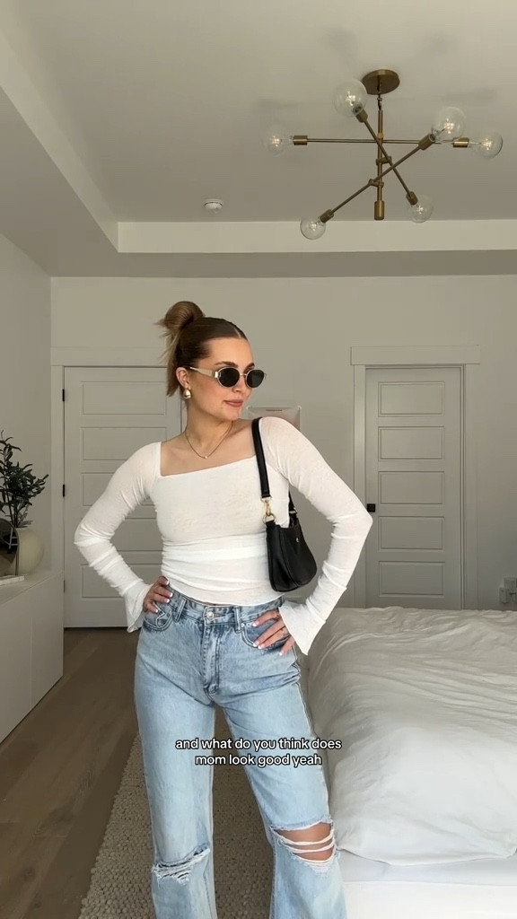 get dressed with me after having a baby 🤍