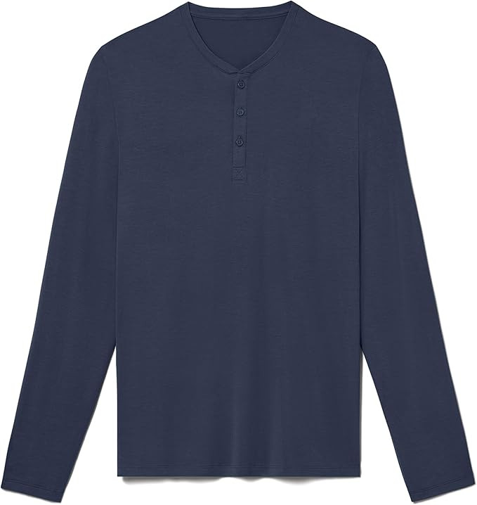 Tommy John Men's Second Skin Modal Long Sleeve Henley Sleep Top | Amazon (US)
