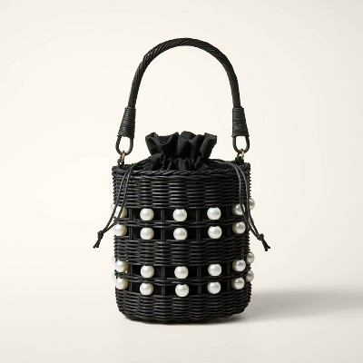 Pearl Embellished Basket Bucket Bag - kate spade new york x Target Black | Target
