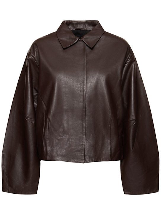 Cocoon leather jacket | Luisaviaroma
