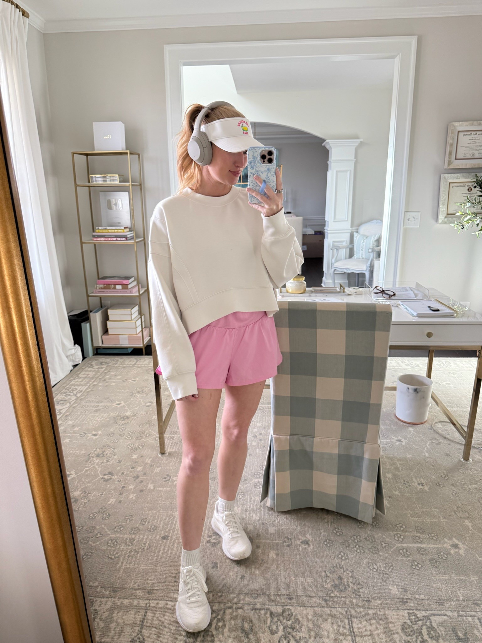 What I wore today on my walk! I actually got hot in this, bring on spring! Wearing a medium in these athletic shorts and my sneakers are tts  

#LTKSeasonal #LTKActive