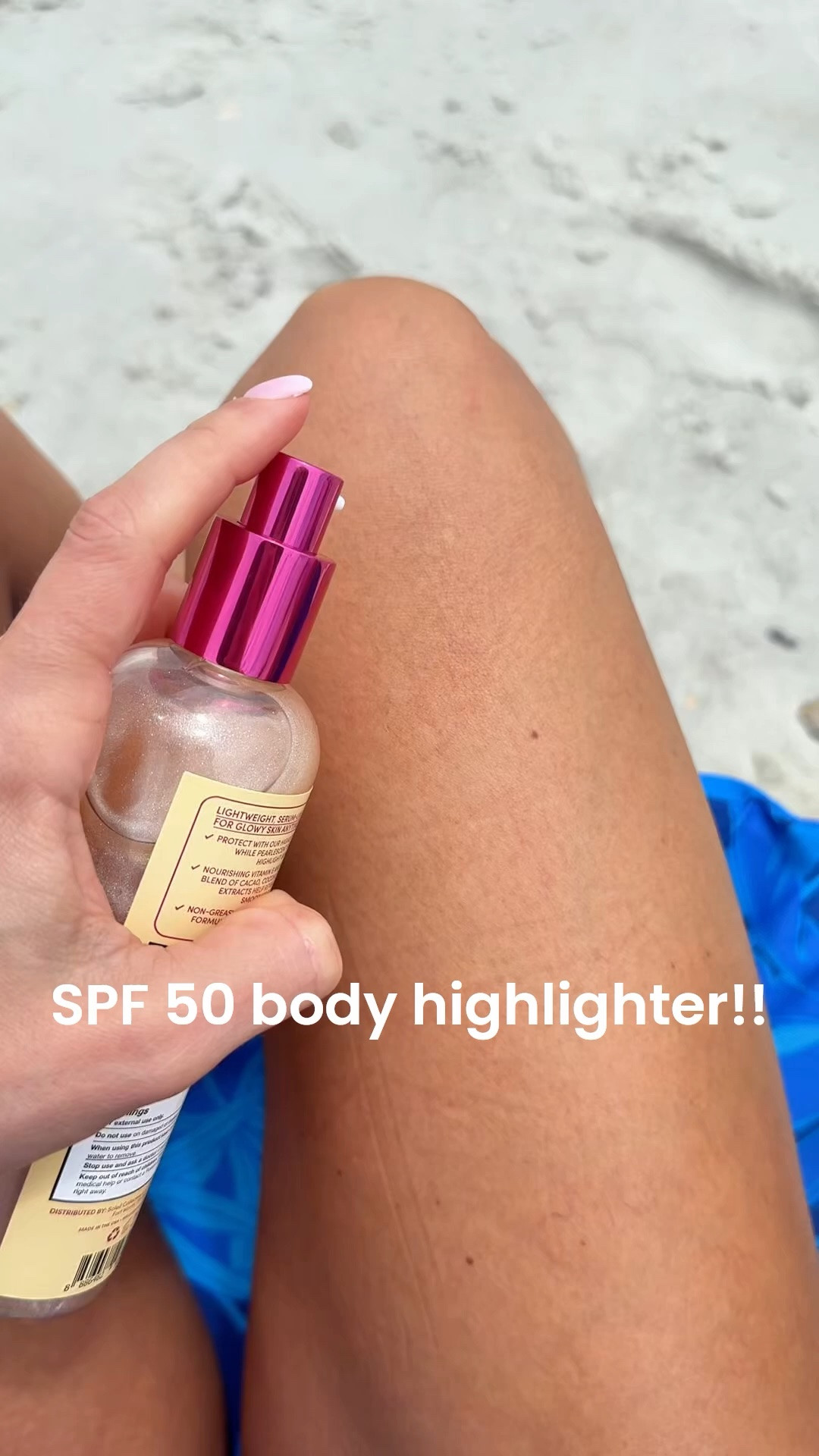 The new highlighter SPF 50 body serum makes your skin GLOW!! It’s insanely beautiful on! Hydrates skin and protects skin from the sun!

#LTKselfcare #LTKBeauty #LTKSwim