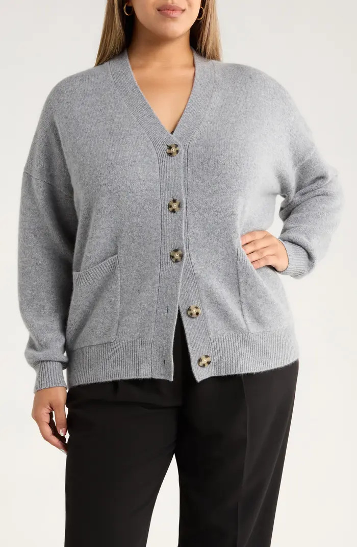 Wool & Cashmere Boyfriend Cardigan | Nordstrom