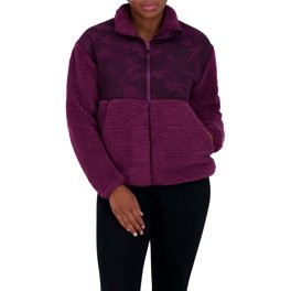 Time and Tru Women’s and Plus Full Zip Faux Sherpa Jacket | Walmart (US)