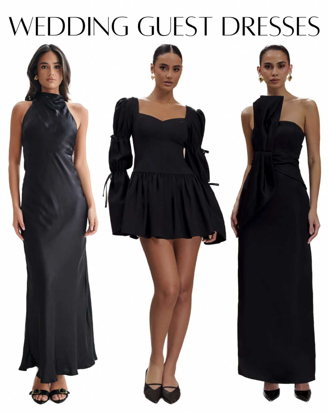 wedding guest dresses 🖤 black dress, long dress, wedding guest outfit 

#LTKSeasonal #LTKStyleTip #LTKWedding