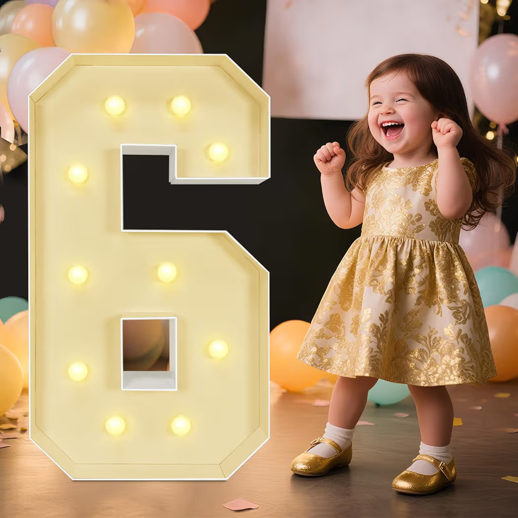 Marquee Light Up Numbers: 3FT Large Decorative Letters Signs for Party Decorations Baby Shower Bi... | Amazon (US)