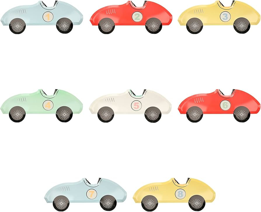 Meri Meri Race Car Plates (Pack of 8) | Amazon (US)