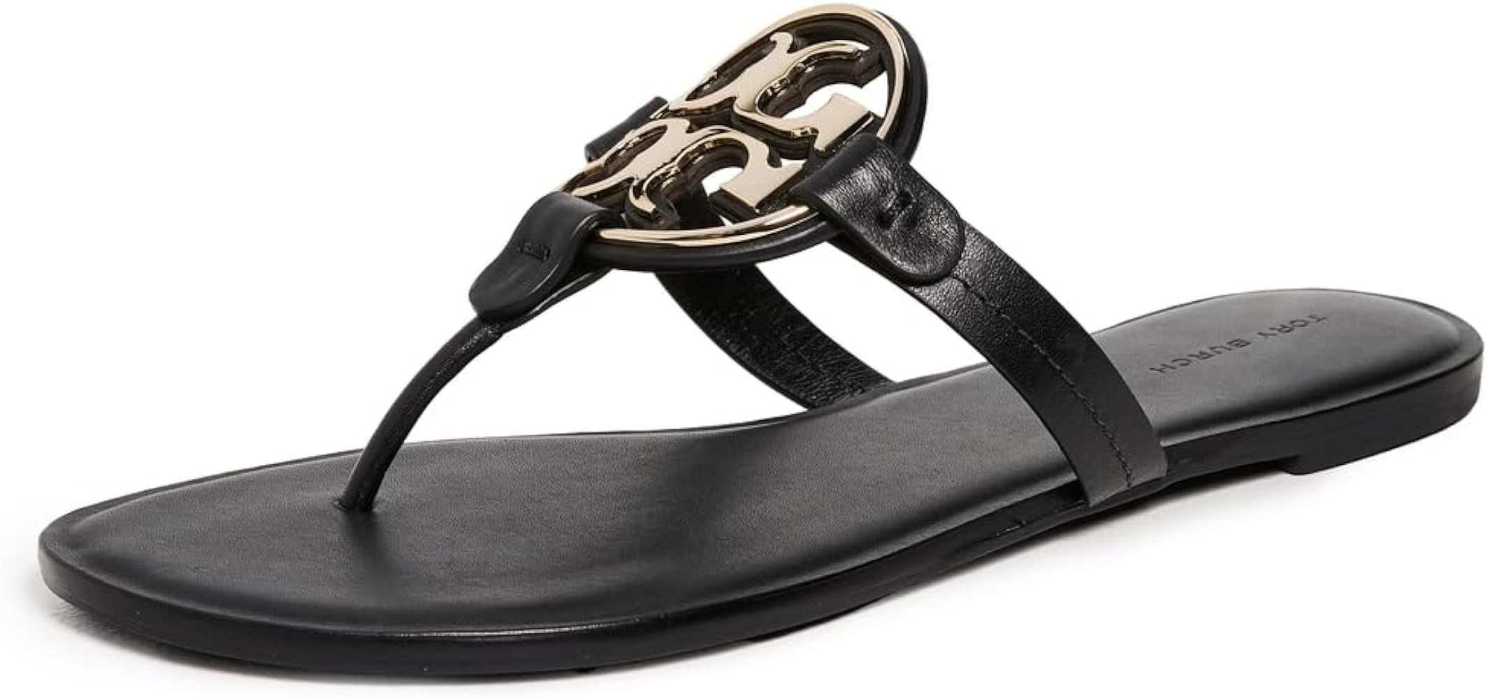 Amazon.com | Tory Burch Women's Metal Miller Sandals, Light Cream/Gold, 7 Medium US | Flip-Flops | Amazon (US)