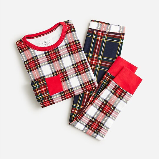Kids' long-sleeve sleep set in tartan | J. Crew US