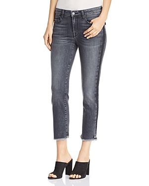 Parker Smith Cropped Straight-Leg Jeans in Black Crush | Bloomingdale's (US)