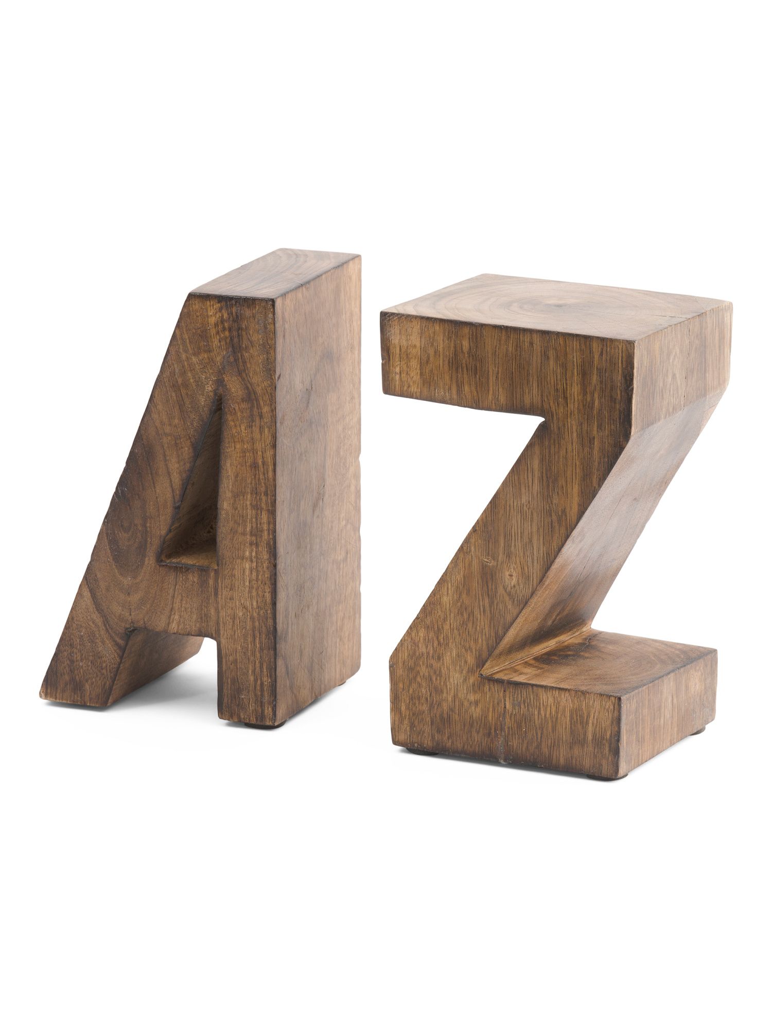 A To Z Wood Bookends | TJ Maxx