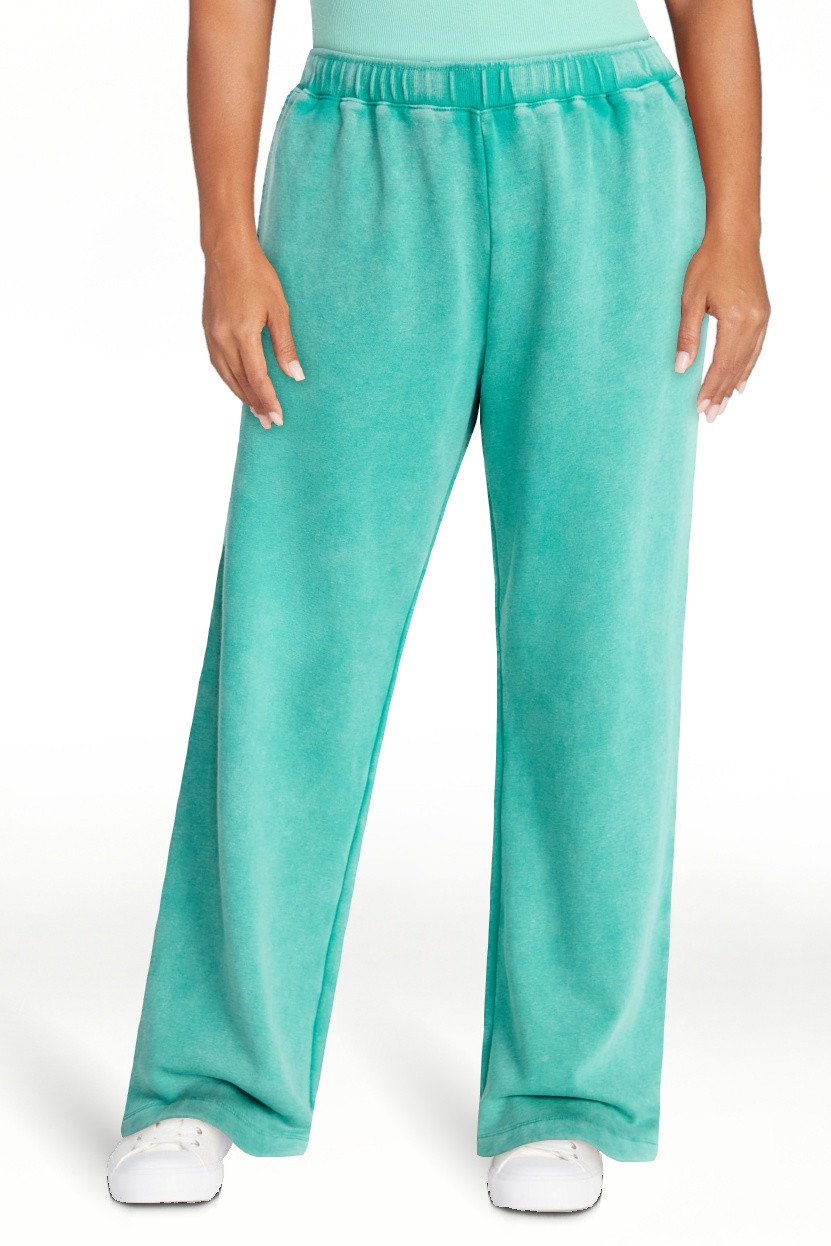 No Boundaries Washed Fleece Wide Leg Pants, 31" Inseam, Women's XXS-XXL | Walmart (US)