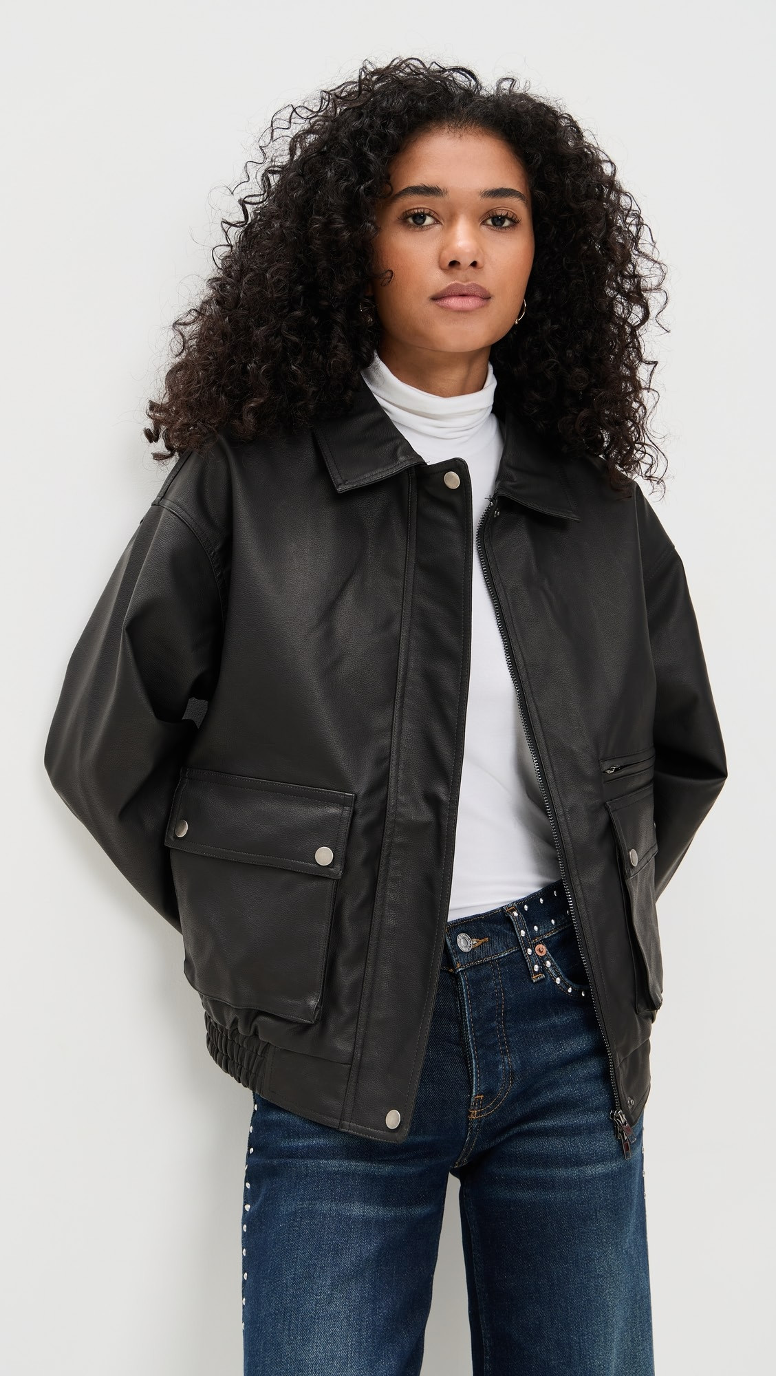 Utility Faux Leather Coat | Shopbop