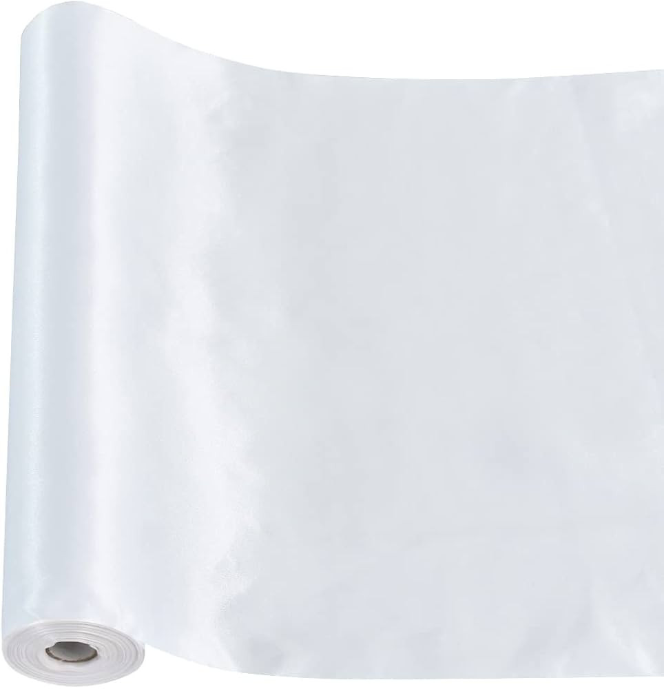 TONIFUL 12 Inch X 11yds White Satin Ribbon Extra Wide Christmas Ribbon for Outdoor Use, Ribbon Cu... | Amazon (US)