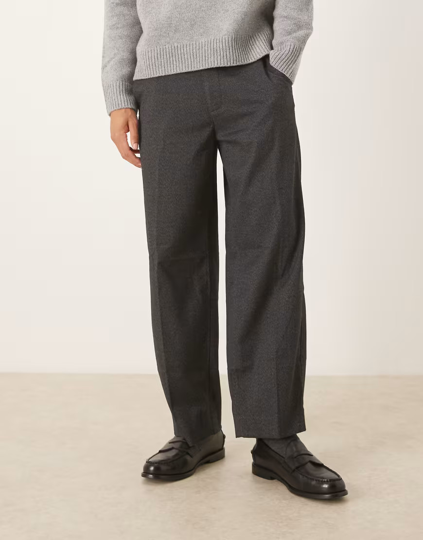 Abercrombie & Fitch soft-touch smart baggy trouser in black | ASOS (Global)