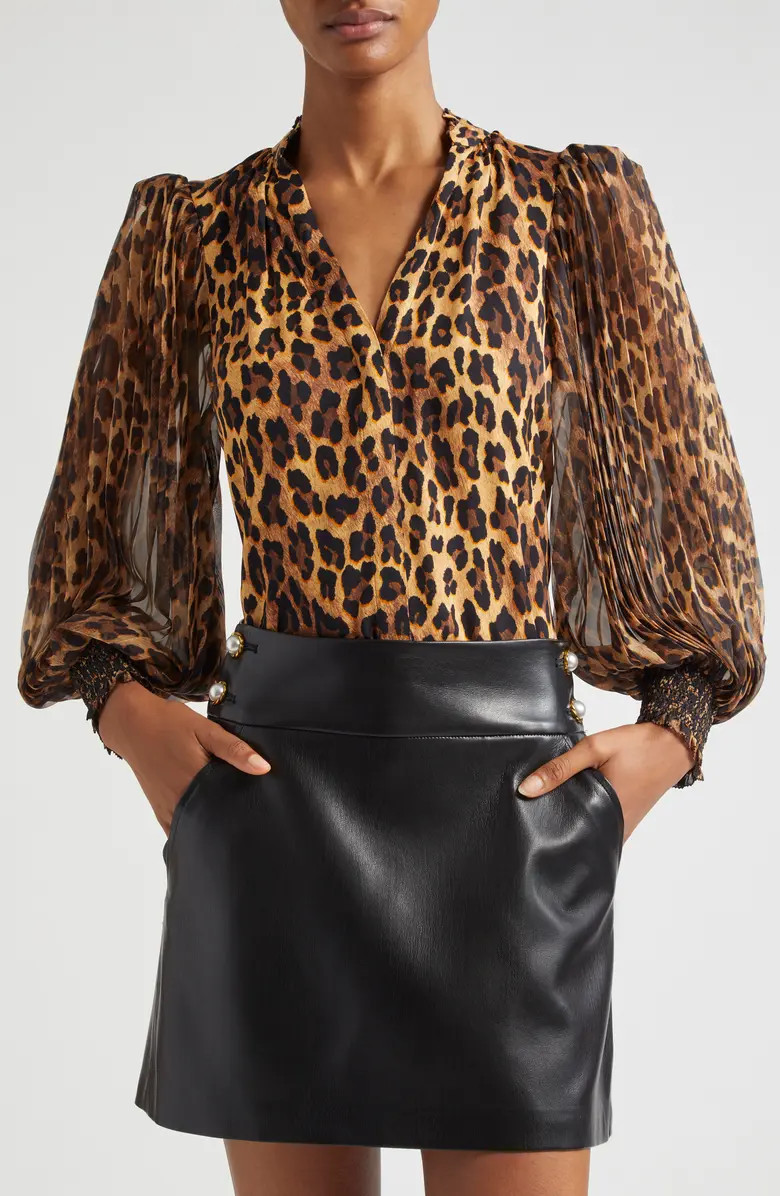 Ilan Leopard Print Long Sleeve Shirt | Nordstrom