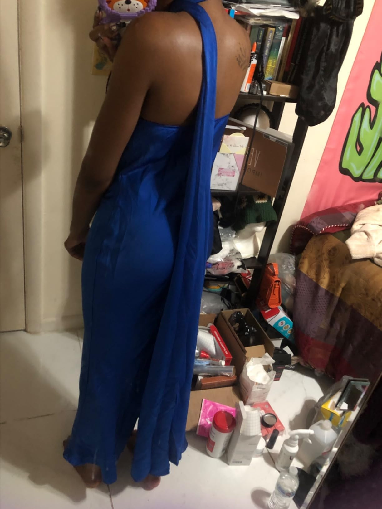 PRETTYGARDEN Women's Maxi Satin Dress Sleeveless Halter Neck Backless Long Formal Evening Cocktai... | Amazon (US)