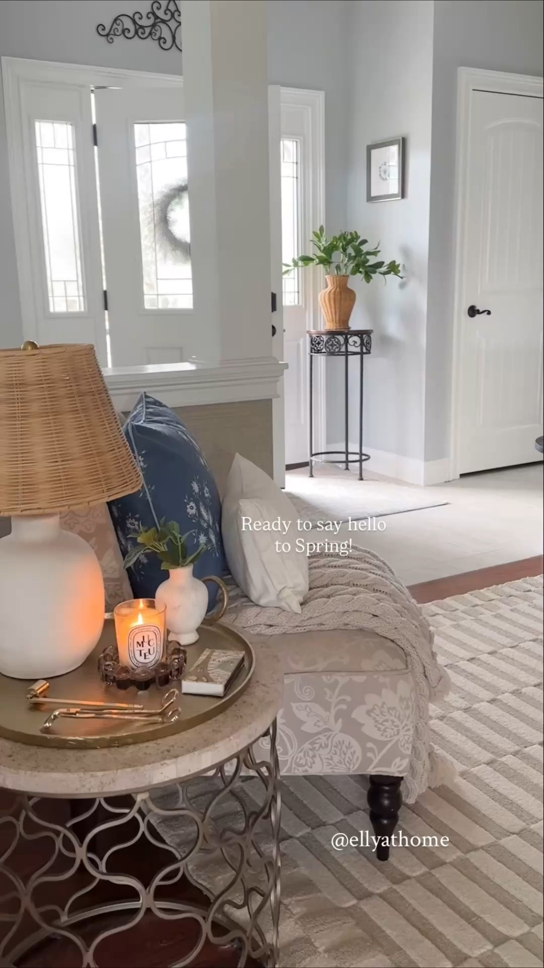 New spring entryway! Shop new home decor accessories from Target, Amazon, I brought back my lighter neutral rug, candle on sale ships free, throw pillow, blanket, vases, florals and more follower favorites! Magnolia home, Wayfair. 

#LTKSaleAlert #LTKdayinmylife #LTKHome