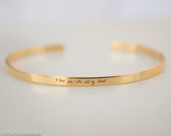 Personalized Handwriting Bracelet - Bracelets For Women, Handwriting Jewelry Gifts - Personalized... | Etsy (US)