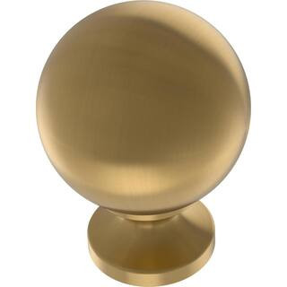 Orb 1-3/16 in. (30 mm) Modern Gold Round Cabinet Knob | The Home Depot