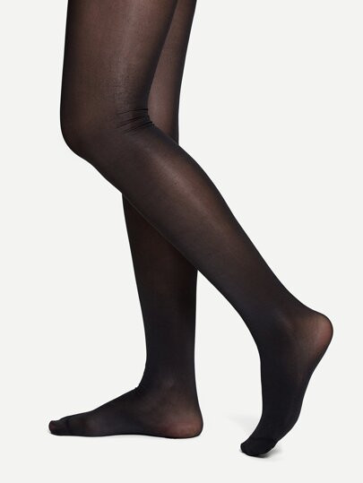 80D Sheer Plain Tights | ROMWE | ROMWE