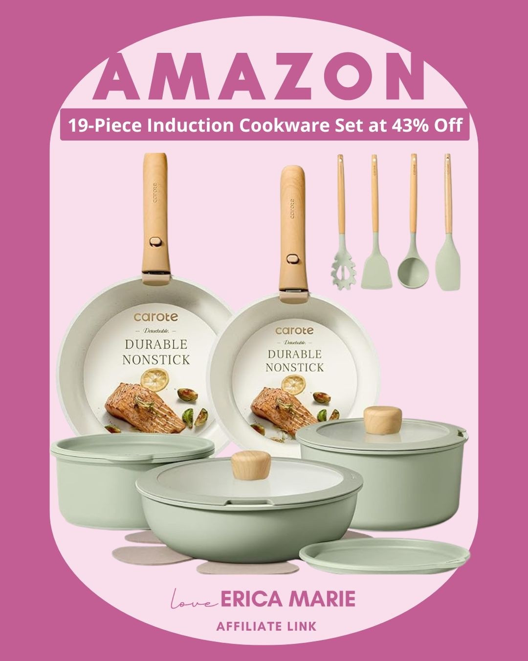 19 pieces induction cookware set at 43% off


#LTKHome