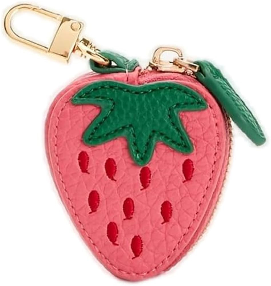 Strawberry Fruit Charm coin purse cute keychain mini pouch Wallet gift for girl women | Amazon (US)