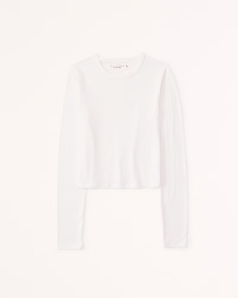 Long-Sleeve Refined Cozy Crew Tee | Abercrombie & Fitch (US)