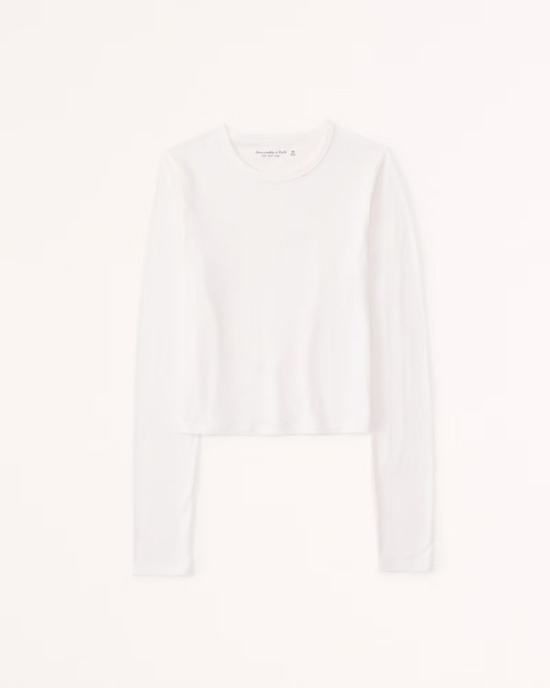 Long-Sleeve Refined Cozy Crew Tee | Abercrombie & Fitch (US)