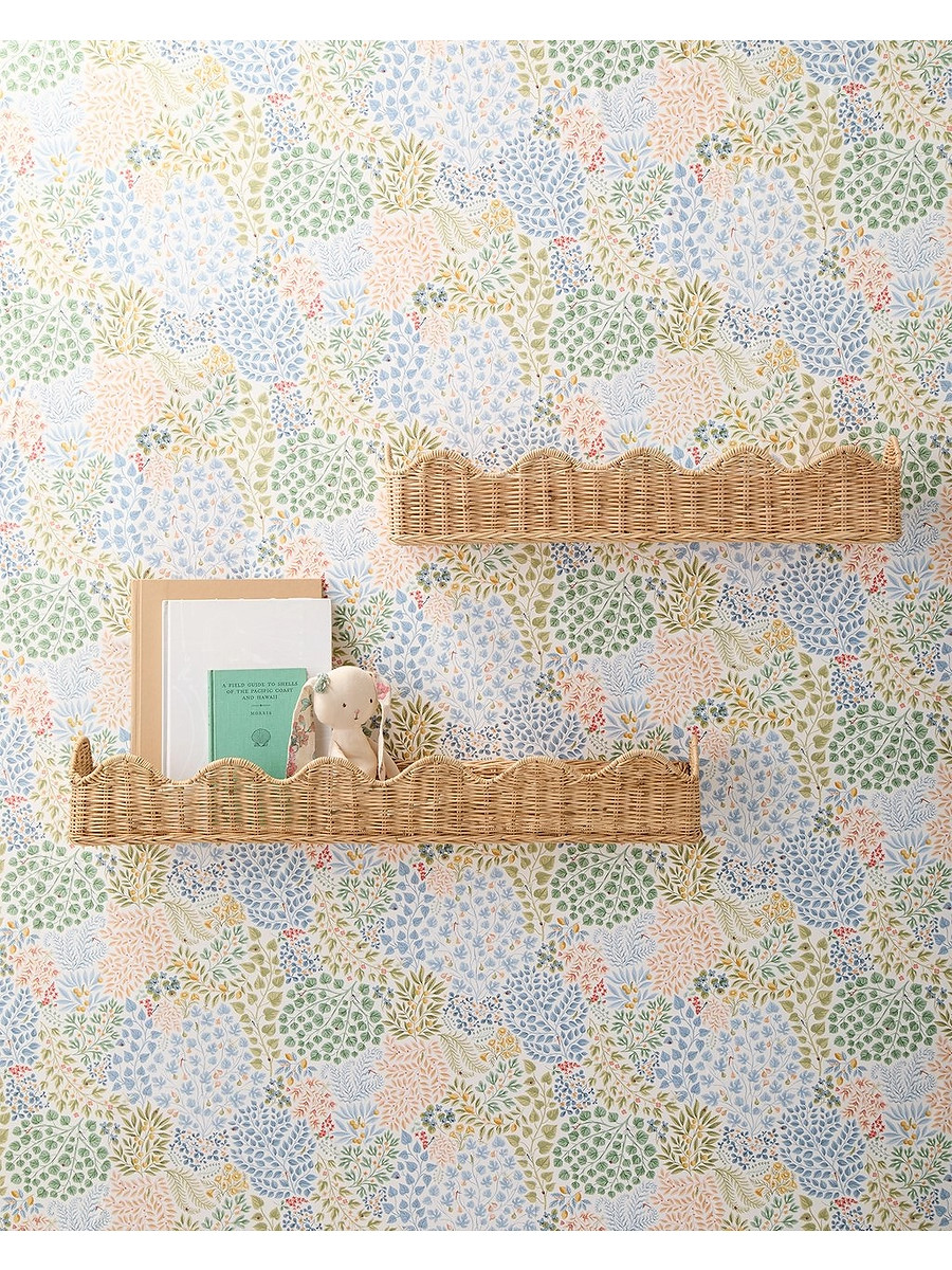 Rattan Wave Wall Shelf | Serena and Lily