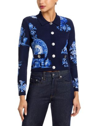 Osiris Jacquard Collared Cardigan | Bloomingdale's (US)