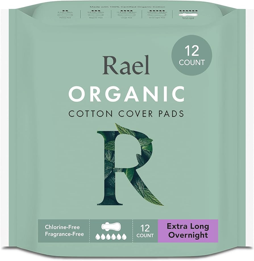 Rael Pads for Women, Organic Cotton Cover - Period Pads with Wings, Feminine Care, Sanitary Napki... | Amazon (US)