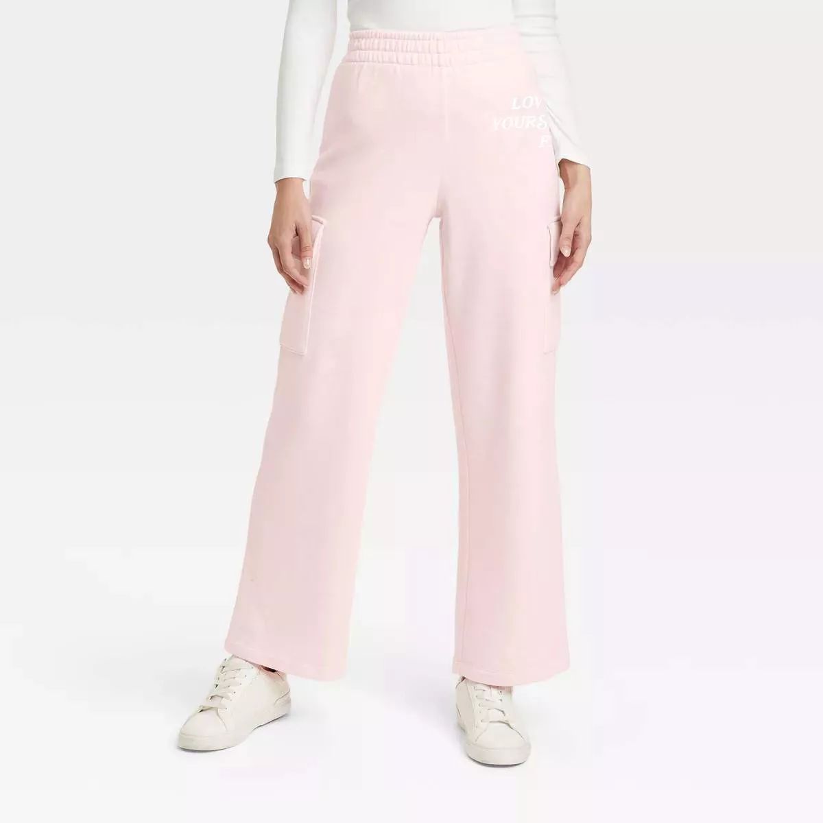 Women's Self Love Club Graphic Pants - Pink | Target