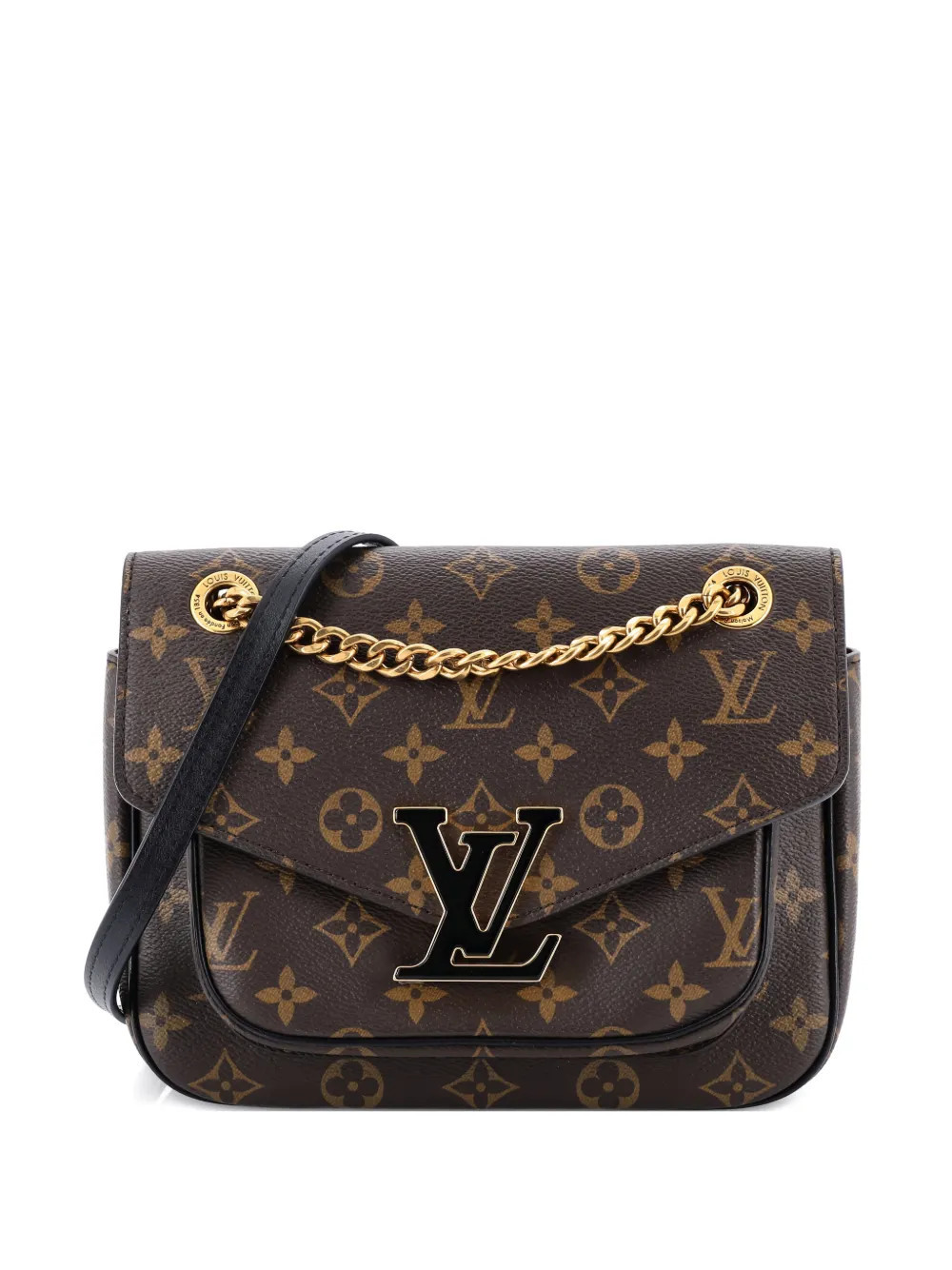 Louis Vuitton Pre-Owned Passy Handbag Monogram Canvas crossbody bag - Black | Farfetch Global